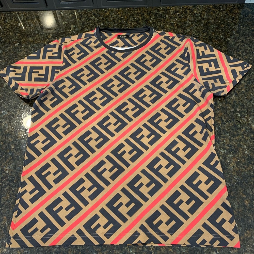 Men’s Fendi FF Motif Cotton T-Shirt